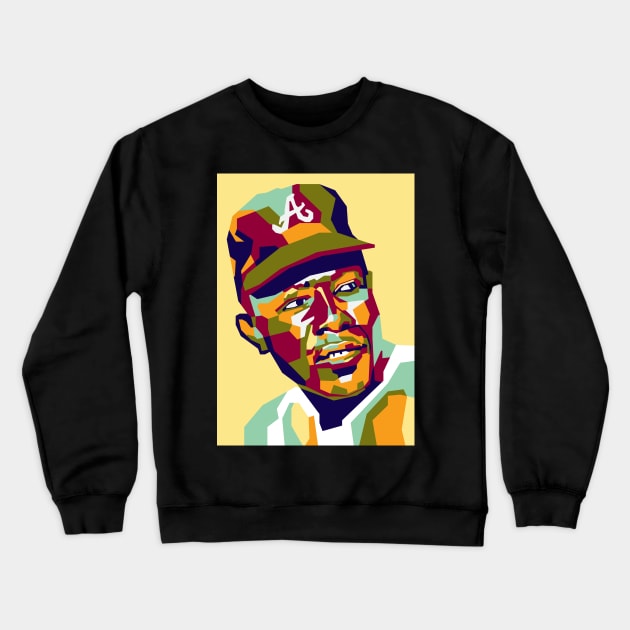 Abstract Hank Aaron in WPAP Crewneck Sweatshirt by smd90